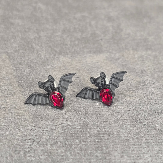 Bat Rhinestone Earrings